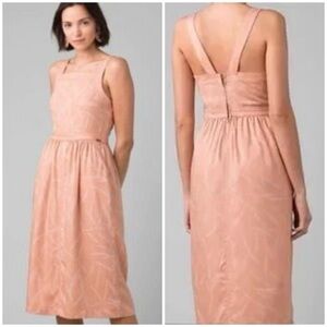 Prana Sundrifter Midi Dress Apple Blossom Print, peach color Size Medium